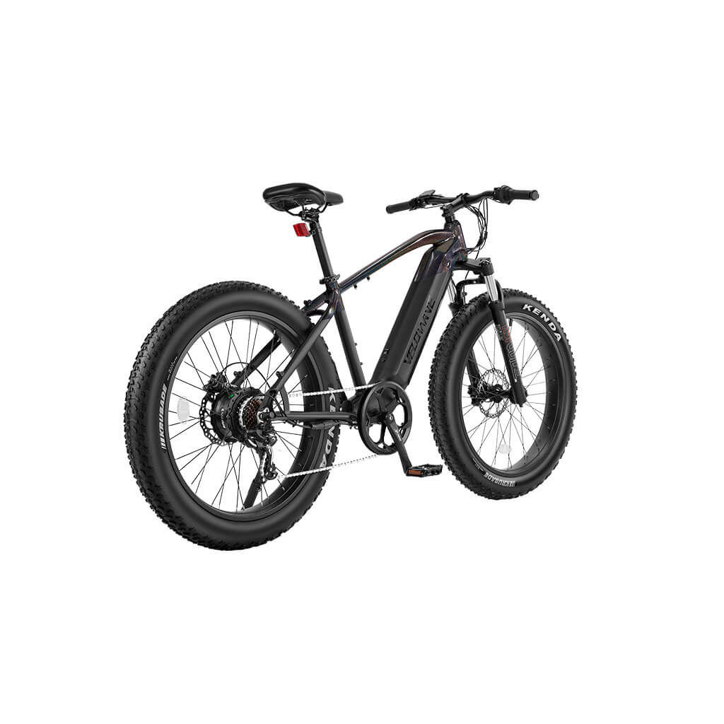 Velowave Ranger 750W 48V Fat Tire Electric Bike Black Rear View