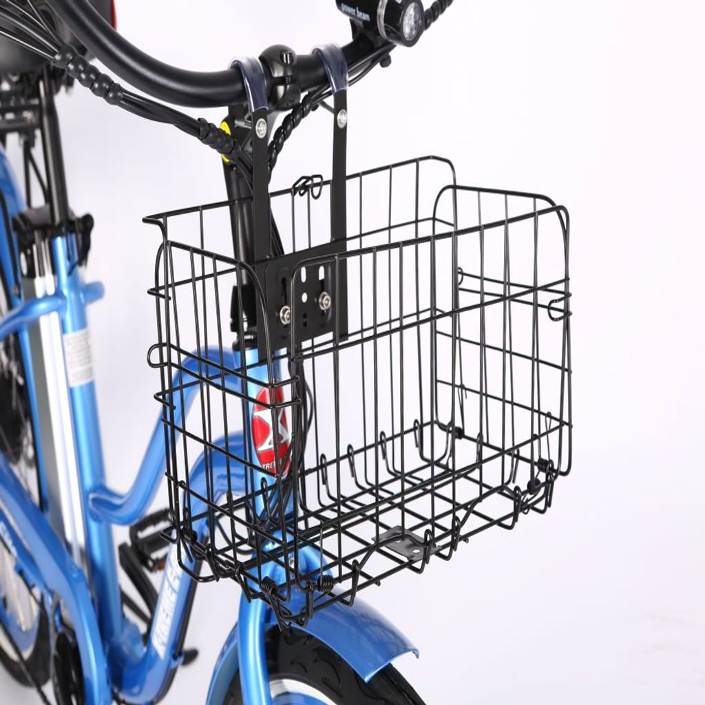 X Treme Malibu Elite 24V Step Through Beach Cruiser Bike Basket Rack