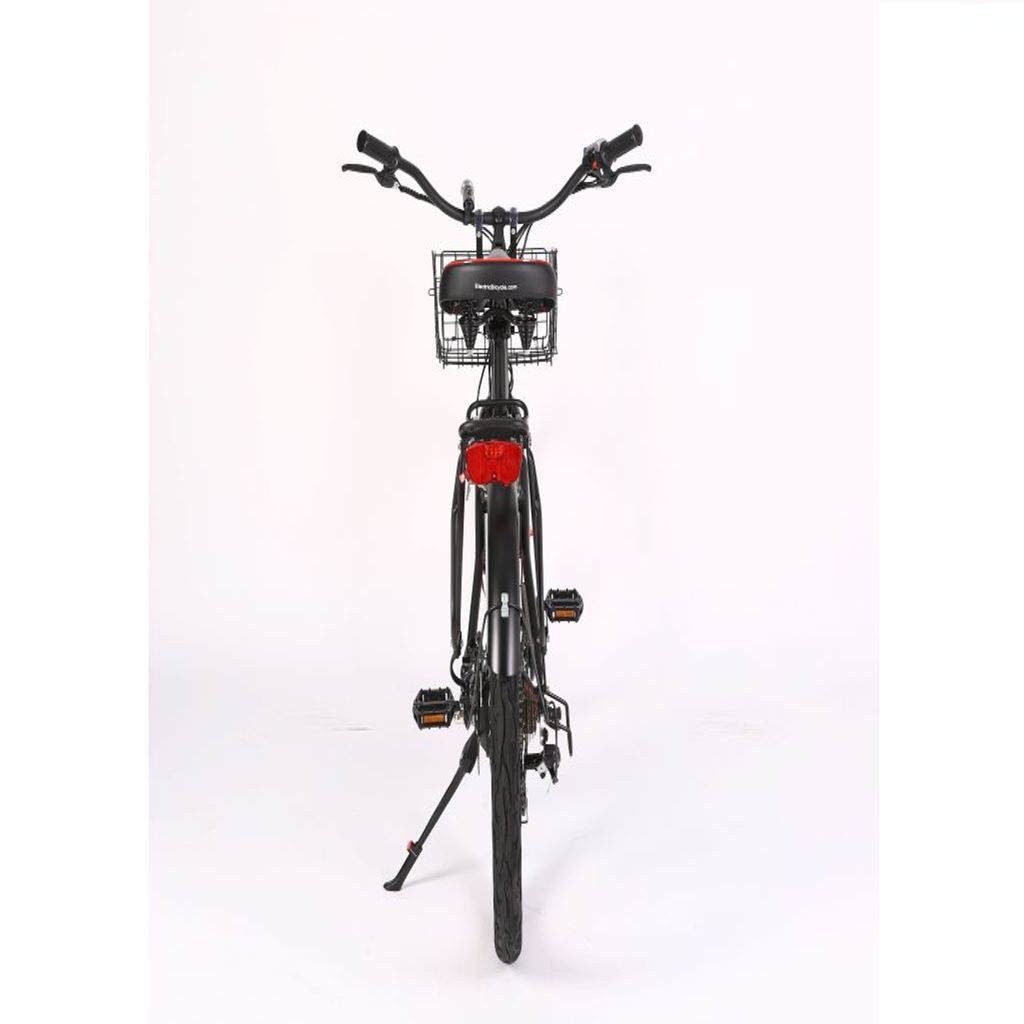 X Treme Malibu Elite 24V Step Through Beach Cruiser Bike Black Left Rear