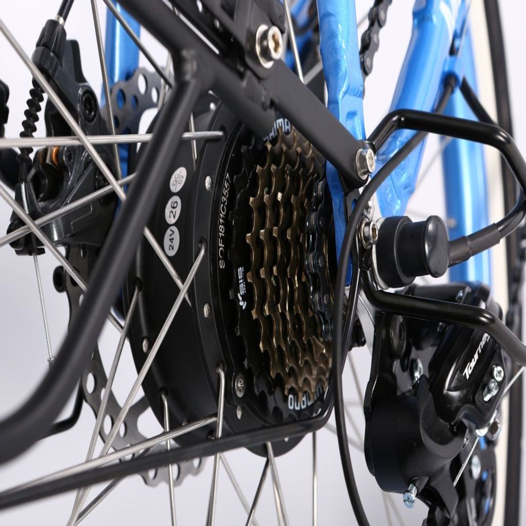 X Treme Malibu Elite 24V Step Through Beach Cruiser Bike Cogs