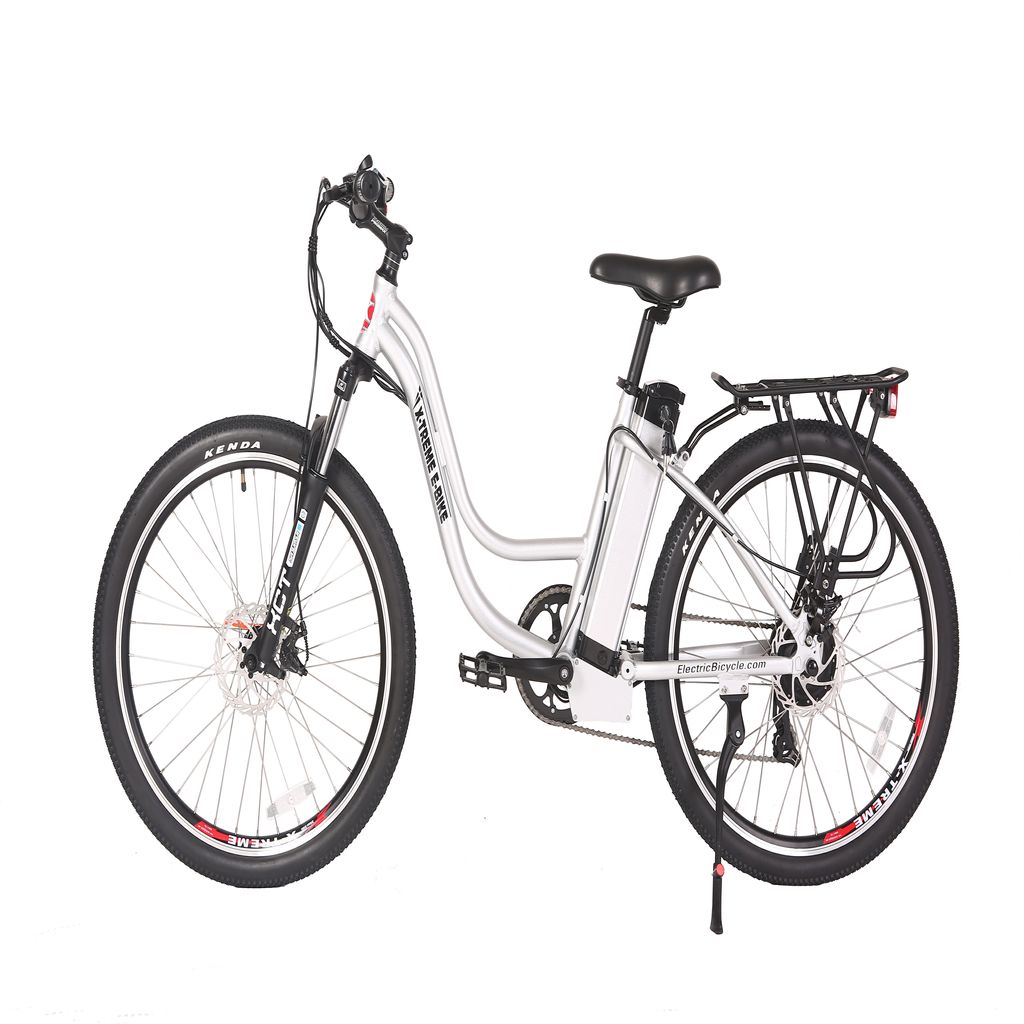 X Treme Trail Climber Elite 24V Step Thru Commuter Electric Bike Alum Left Side
