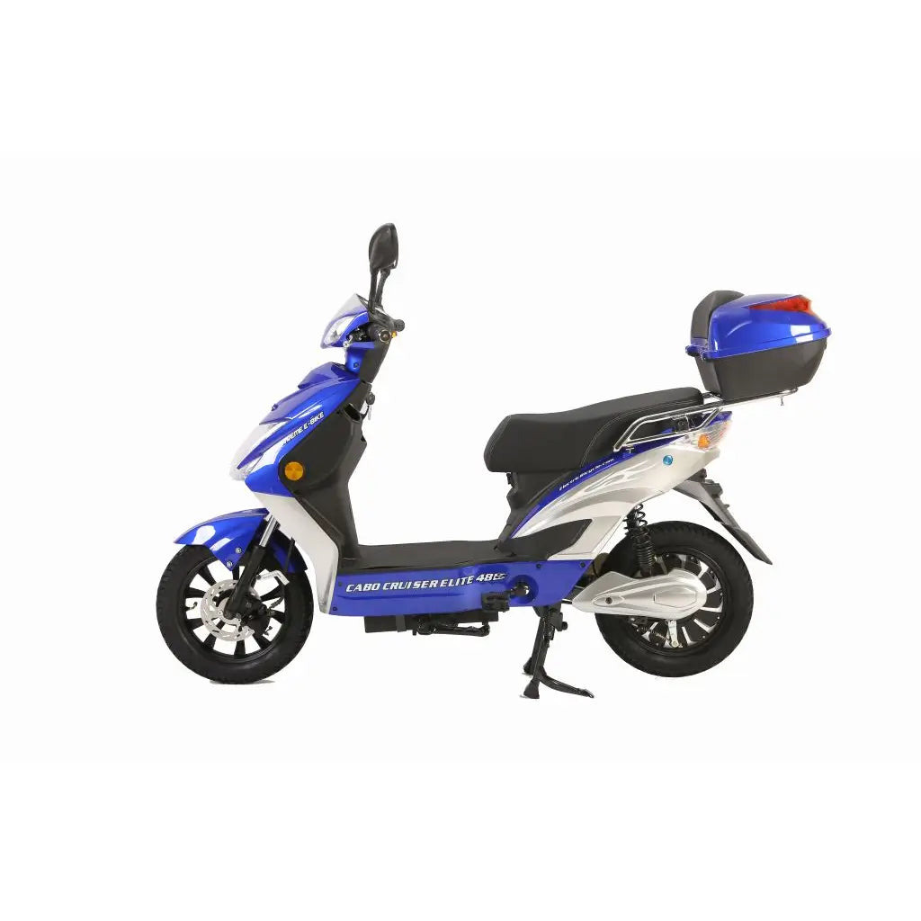 X-Treme Cabo 500W Cruiser Elite Moped 48 Volt Electric Scooter Blue Left Side