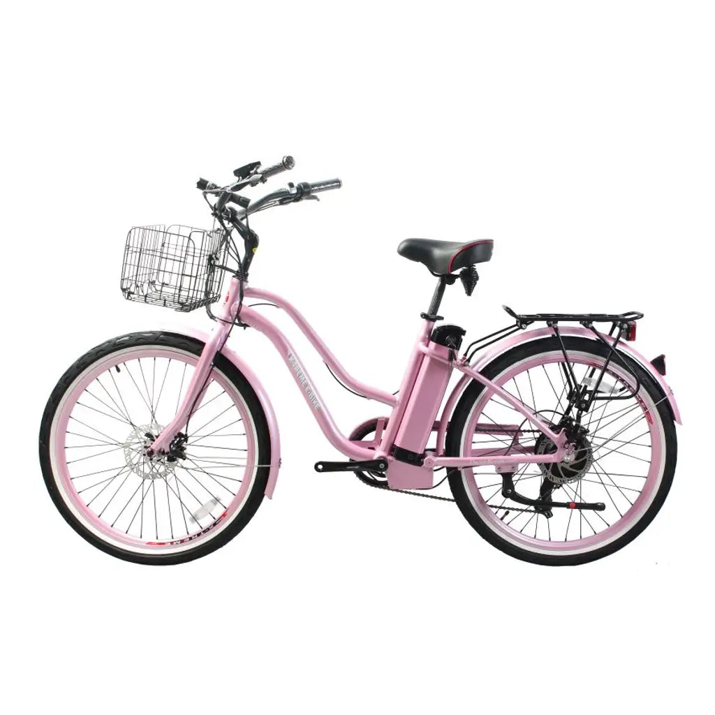 X Treme Malibu Elite Max 36V 350W Step Through Beach Cruiser Electric Zoom Electric Bikes