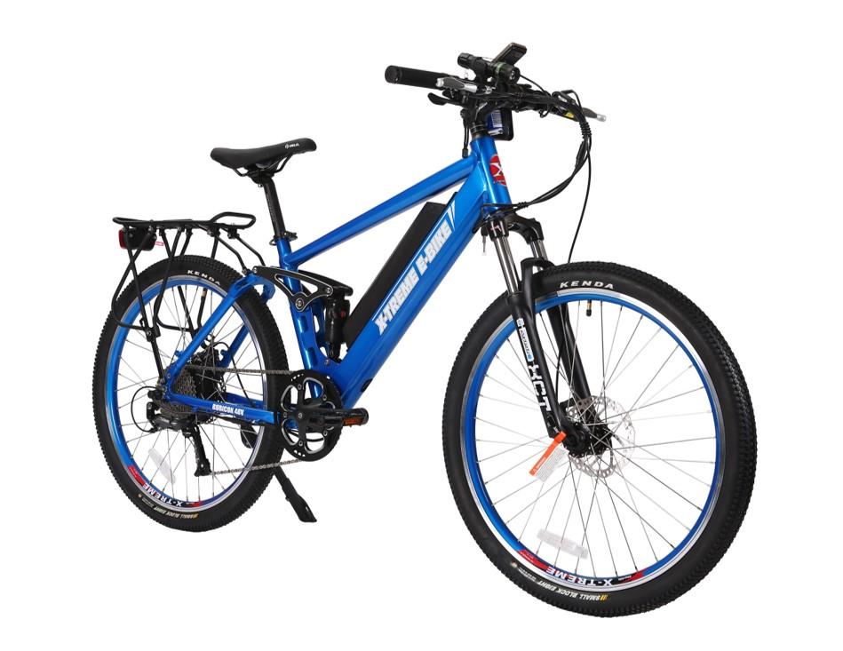 X-Treme Rubicon 500W 48V Mountain Electric Bike right blue