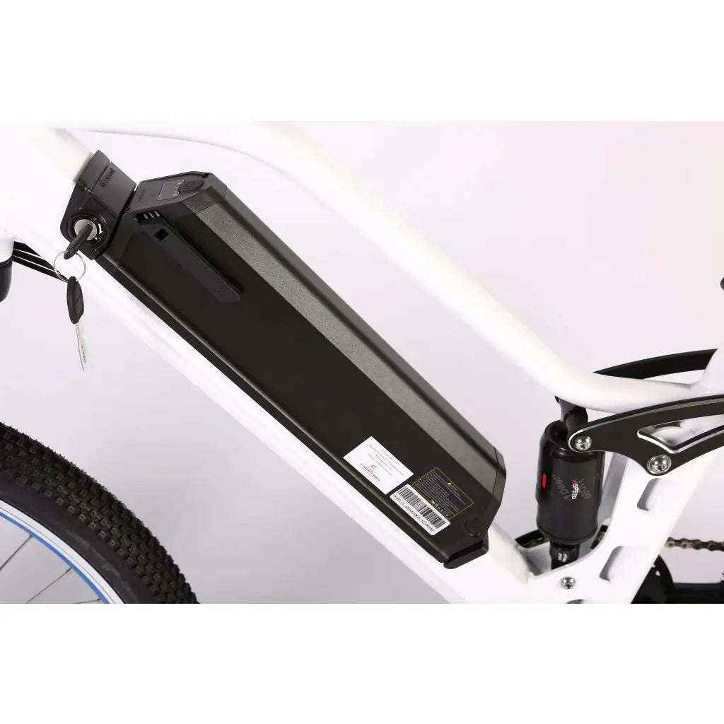 X-Treme Sedona 48V 500W Women&#39;s Step-Through Electric Mountain Bike white battery