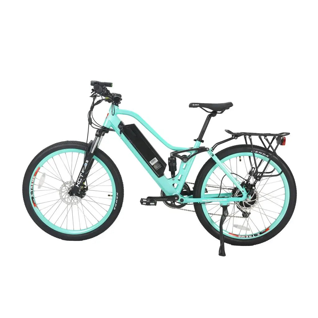 X-Treme Sedona 48V 500W Women's Step-Through Electric Mountain Bike green left side