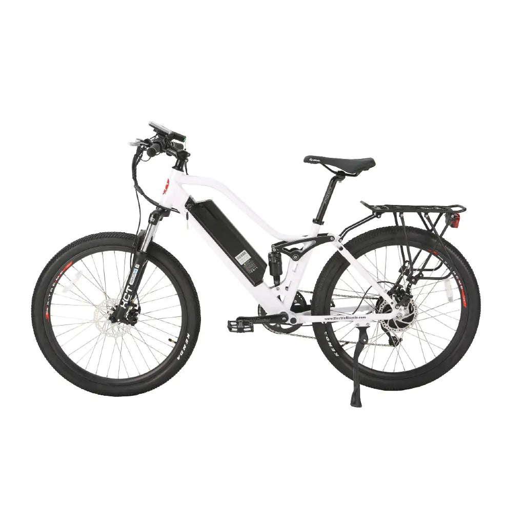 X-Treme Sedona 48V 500W Women&#39;s Step-Through Electric Mountain Bike white left side