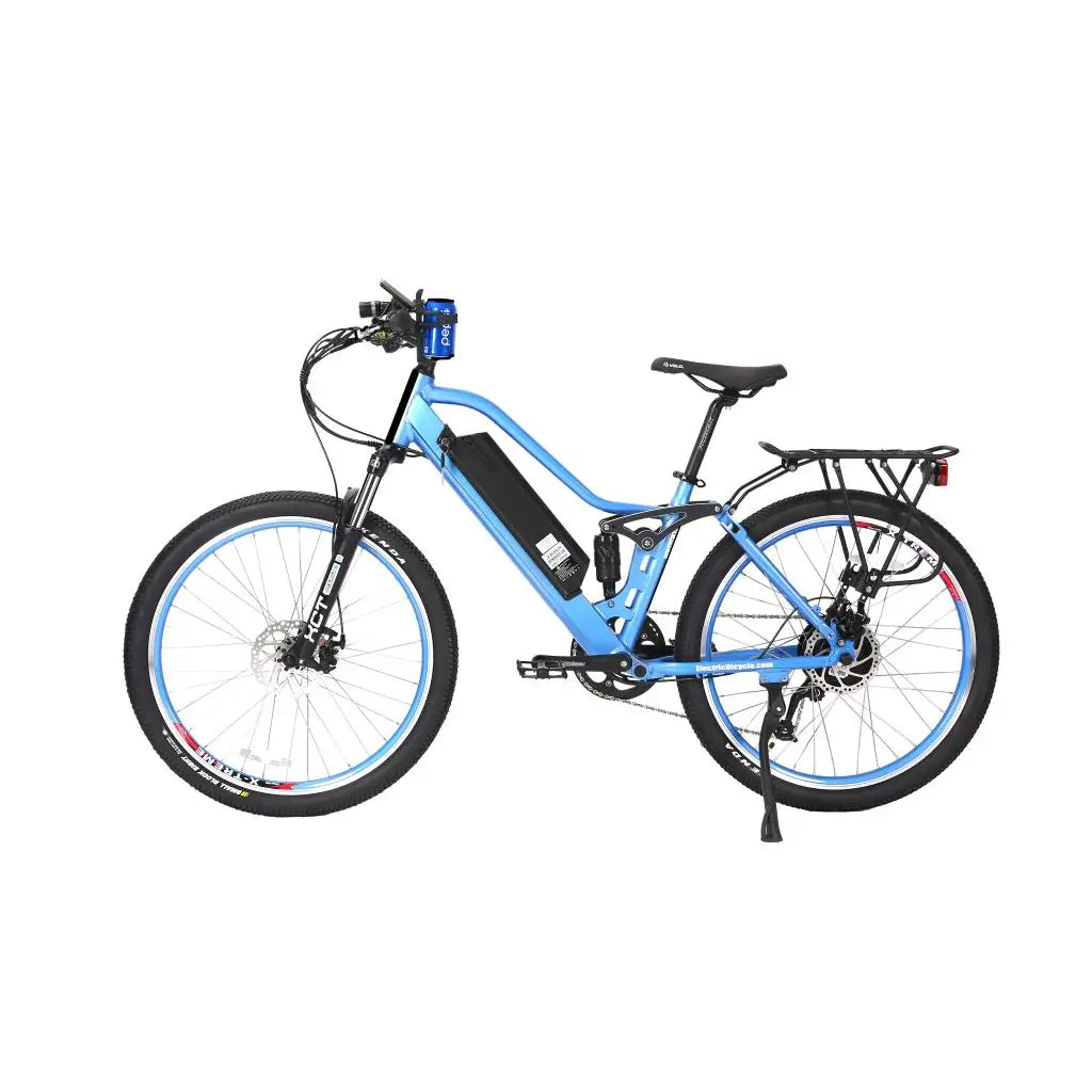 X-Treme Sedona 48V 500W Women&#39;s Step-Through Electric Mountain Bike blue left side