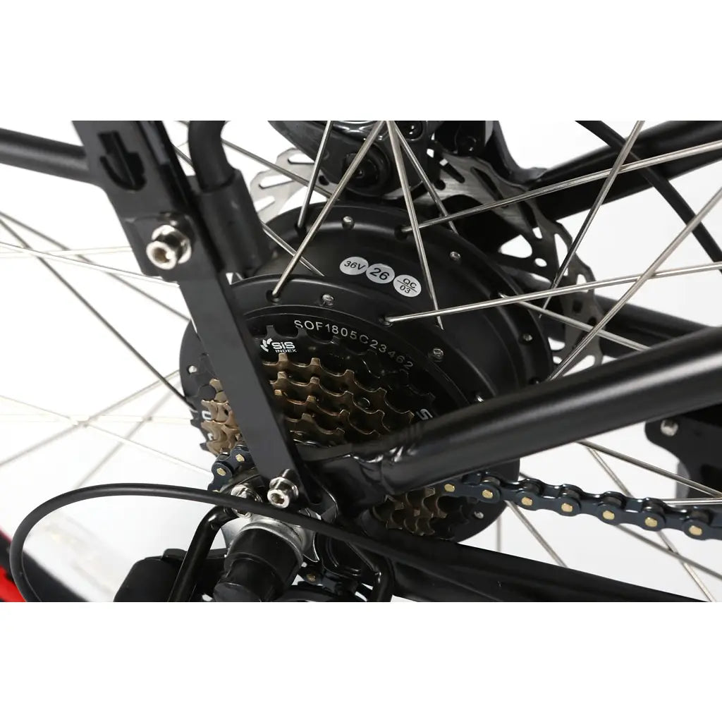 X-Treme X-Cursion Elite Max 36V 350W Folding Mountain Electric Bike gear