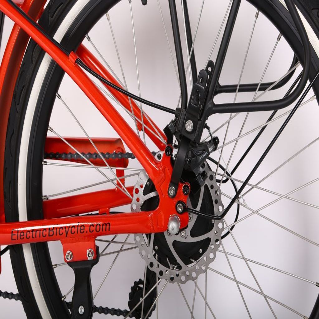 X-Treme Newport Elite 24V Beach Cruiser Electric Bike black tire brakes