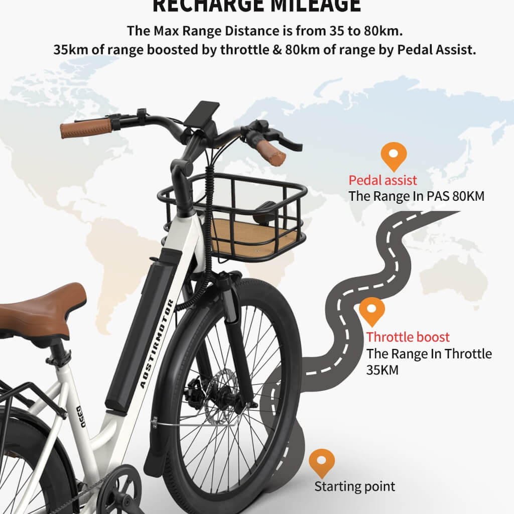 Aostirmotor  G350 350W 36V Comfortable Commuter Bicycle