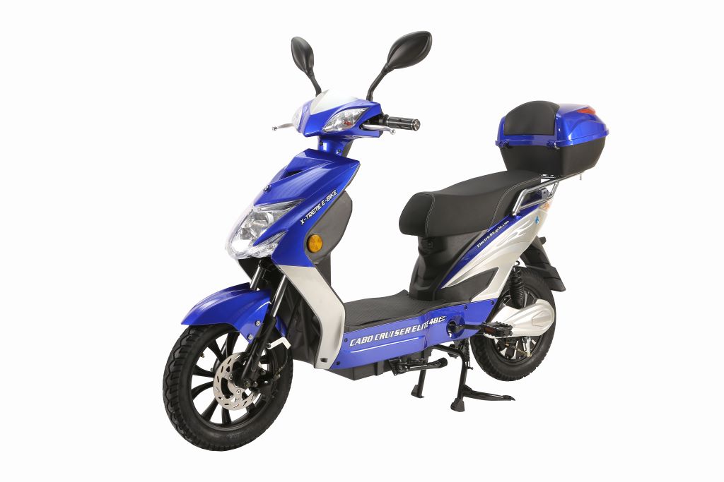 X-Treme Cabo 500W Cruiser Elite 48 Volt Electric Scooter - Blue - Left Angle