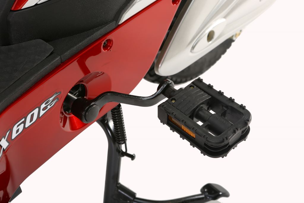 X-Treme Cabo 600 W Cruiser Elite Max 60 Volt Electric Scooter - Red - Pedal Assist