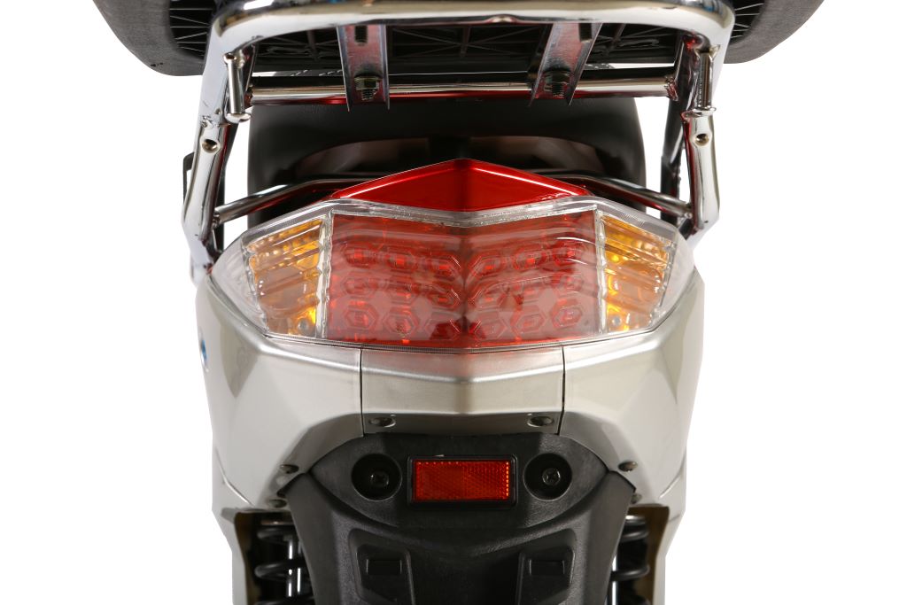X-Treme Cabo 600 W Cruiser Elite Max 60 Volt Electric Scooter - Red - Back Lights