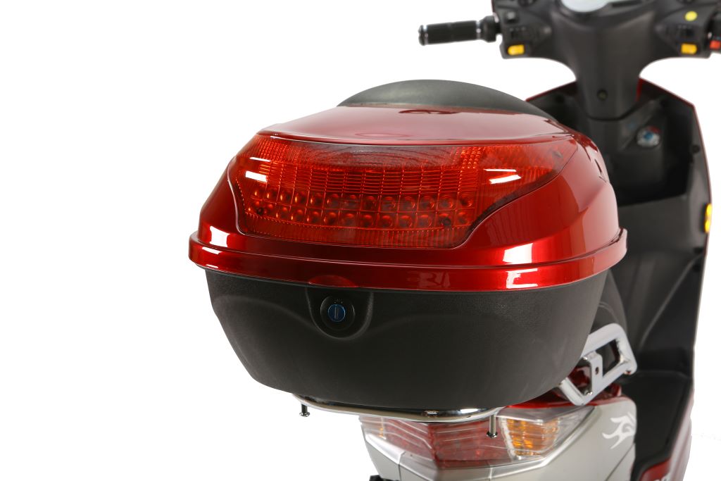 X-Treme Cabo 600 W Cruiser Elite Max 60 Volt Electric Scooter - Red - Top Box