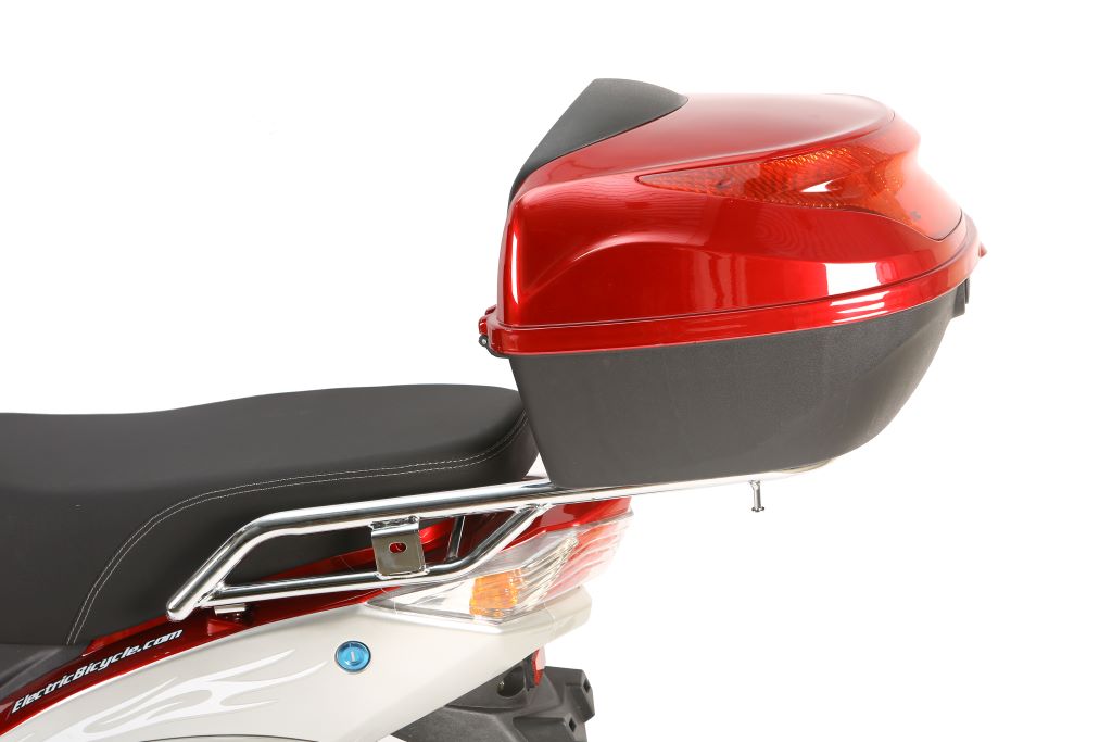 X-Treme Cabo 600 W Cruiser Elite Max 60 Volt Electric Scooter - Red - Top Box