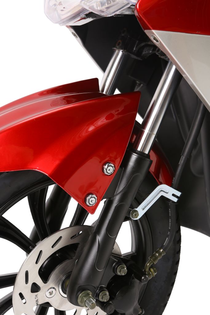 X-Treme Cabo 500W Cruiser Elite 48 Volt Electric Scooter - Red - Shock