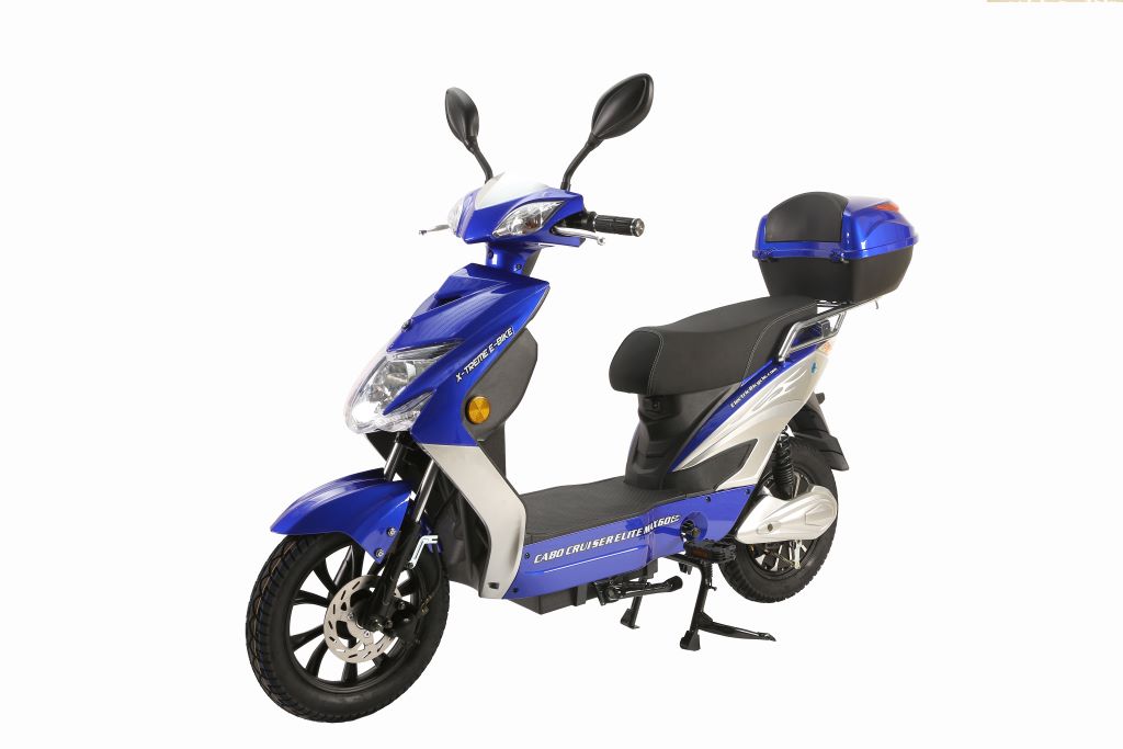 X-Treme Cabo 600 W Cruiser Elite Max 60 Volt Electric Scooter - Blue - Left Angle
