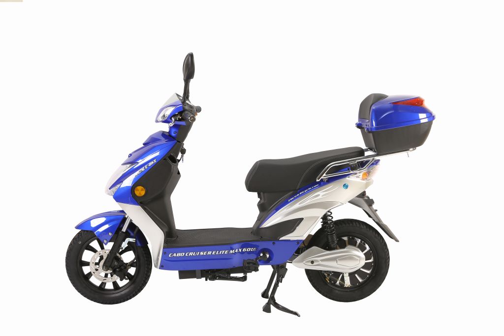 X-Treme Cabo 600 W Cruiser Elite Max 60 Volt Electric Scooter - Blue - Left Side
