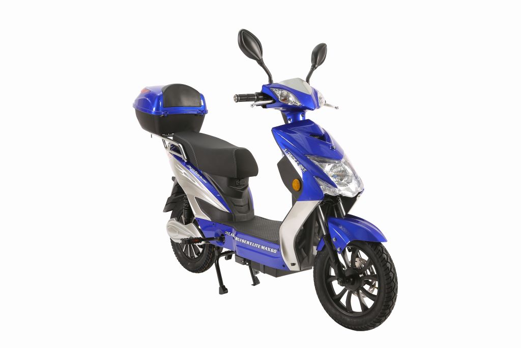 X-Treme Cabo 600 W Cruiser Elite Max 60 Volt Electric Scooter - Blue - Right Angle