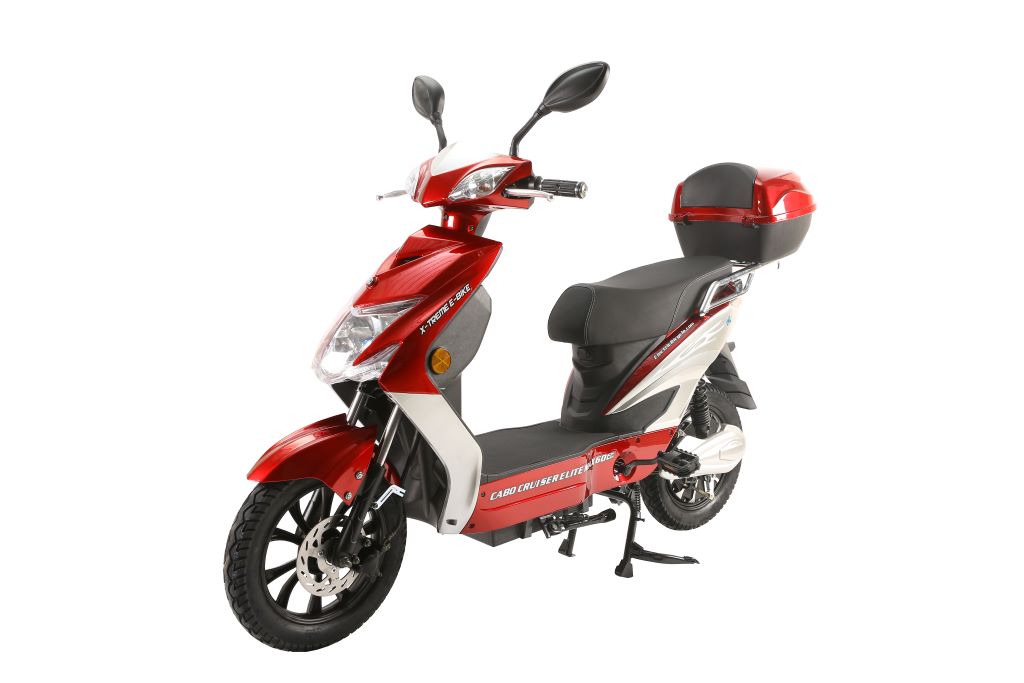 X-Treme Cabo 600 W Cruiser Elite Max 60 Volt Electric Scooter - Red - Left Angle