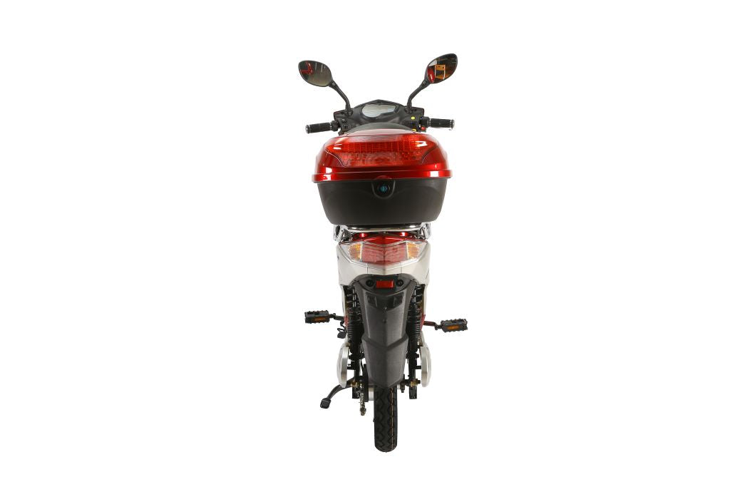 X-Treme Cabo 600 W Cruiser Elite Max 60 Volt Electric Scooter - Red - Rear 