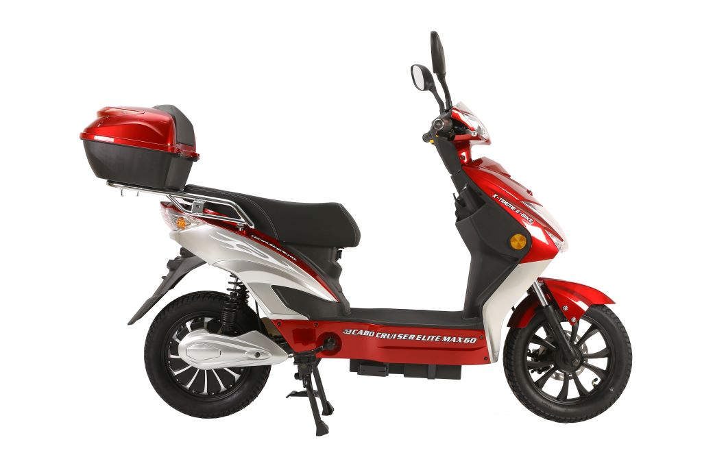 X-Treme Cabo 600 W Cruiser Elite Max 60 Volt Electric Scooter - Red - Right Side