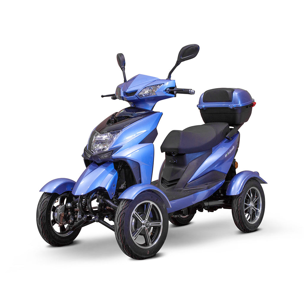 EWheels-EW-14-48V-500W-4-Wheel-Mobility-Scooter-blue