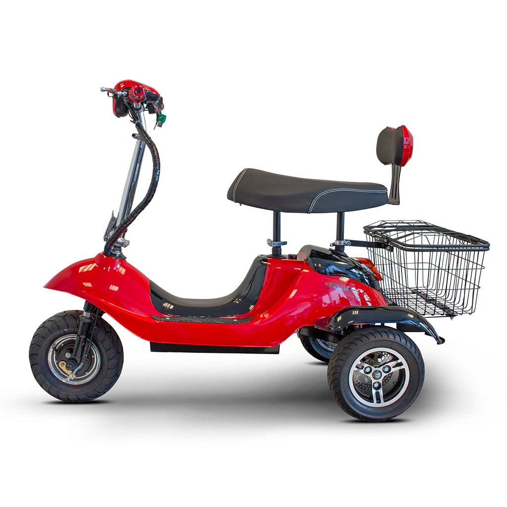 EWheels-EW-19-Sporty-48V-500W-3-Wheel-Mobility-Scooter-Red
