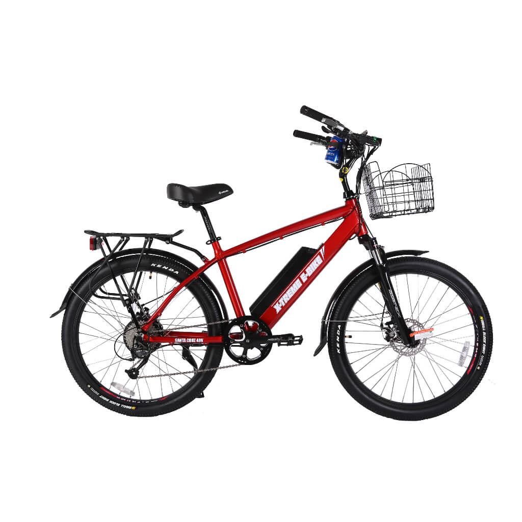 X-Treme Laguna 500W Beach Cruiser 48 Volt Electric Bike Metallic Red right side