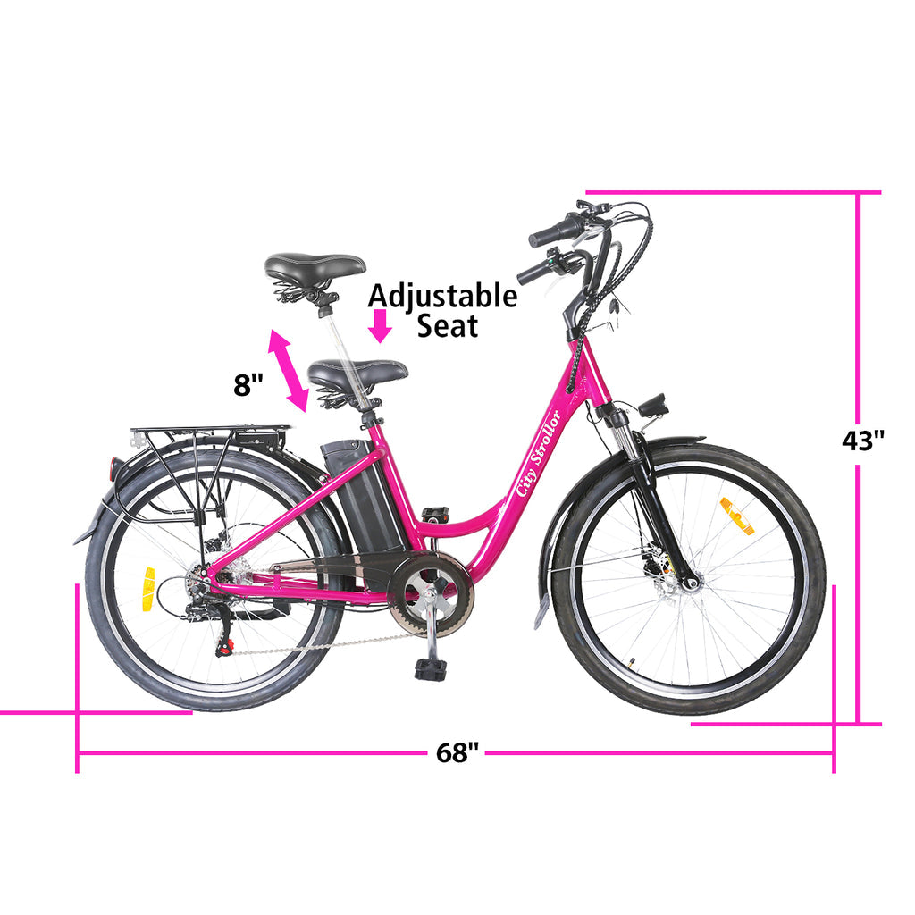 nakto city electric bicycle Nakto Stroller City 26” Step Through 350W 36V Electric Bike