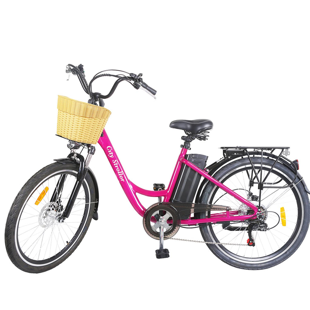 nakto 350w electric bicycle Nakto Stroller City 26” Step Through 350W 36V Electric Bike