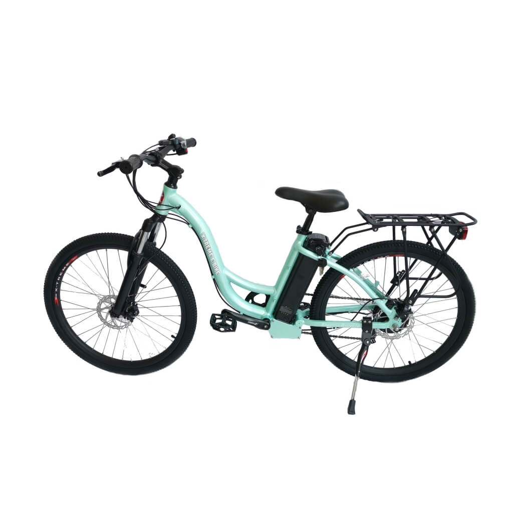 X-Treme TC-36 Step-Through 350W 36V Electric Mountain Bike mint green left side