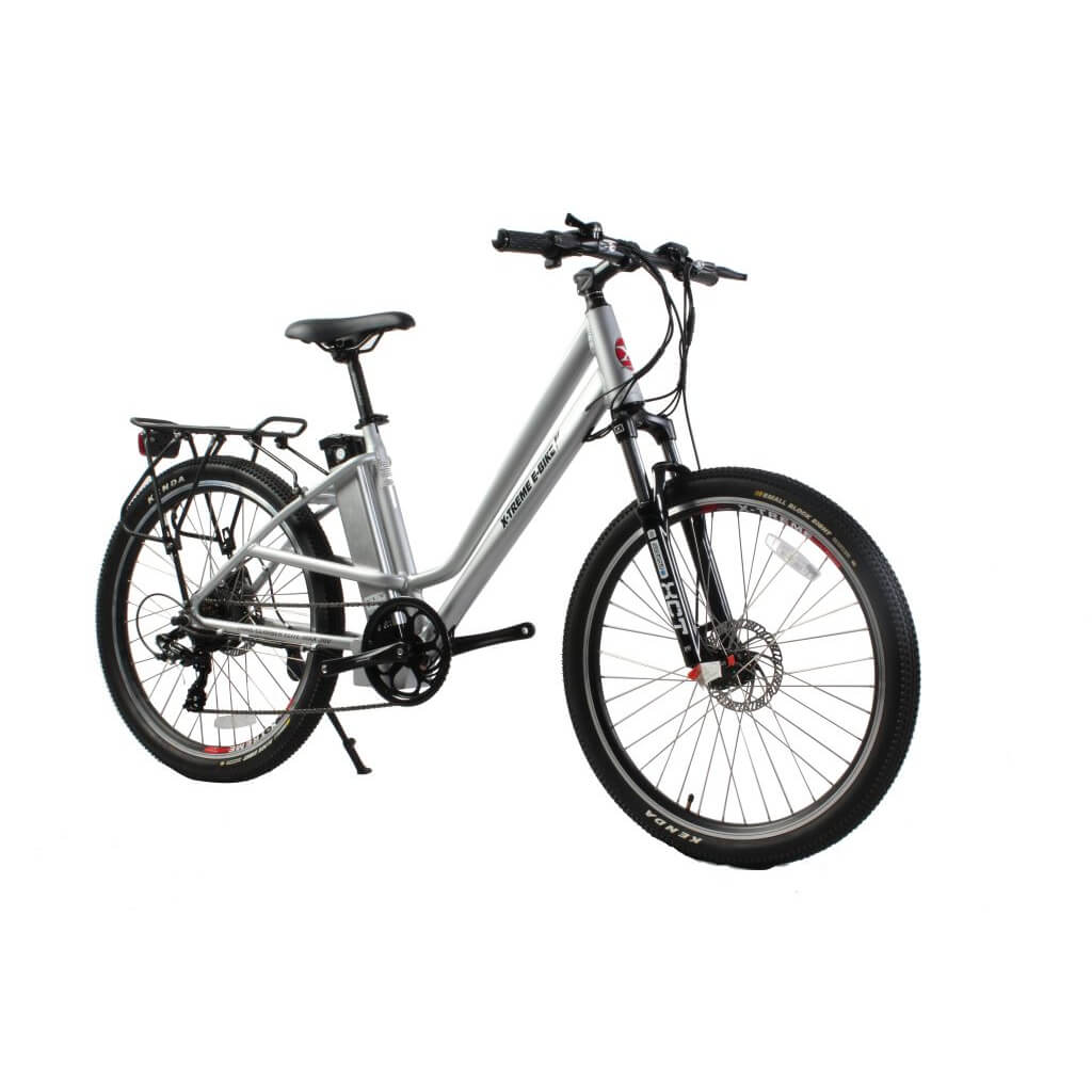 X-Treme Trail Climber Elite Max 350W 36V Step-Thru Mountain Electric Bike aluminum right angle