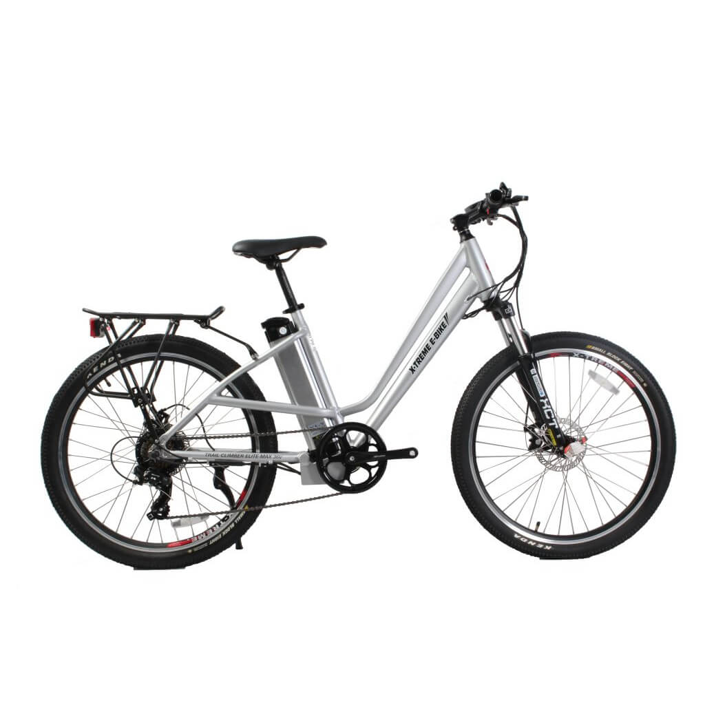 X-Treme Trail Climber Elite Max 350W 36V Step-Thru Mountain Electric Bike aluminum right side