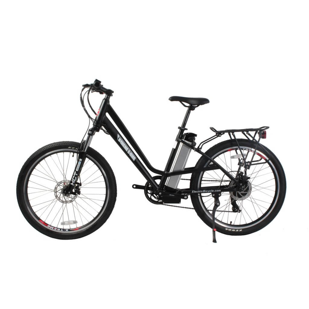 X-Treme Trail Climber Elite Max 350W 36V Step-Thru Mountain Electric Bike black left side