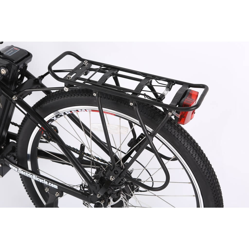 X-Treme Trail Maker Elite Max 350W 36V Mountain Electric Bike back rack