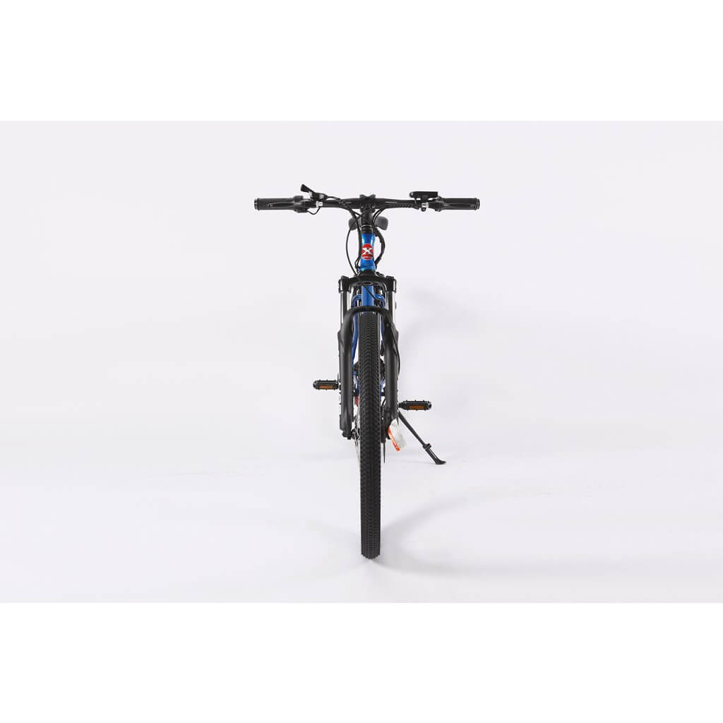 X-Treme Trail Maker Elite Max 350W 36V Mountain Electric Bike metallic blue front