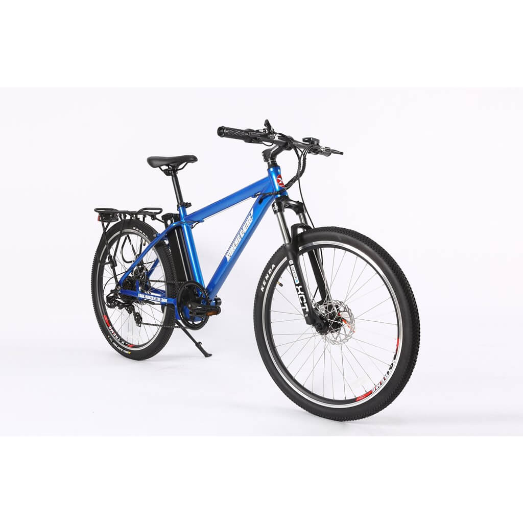X-Treme Trail Maker Elite Max 350W 36V Mountain Electric Bike metallic blue right angle