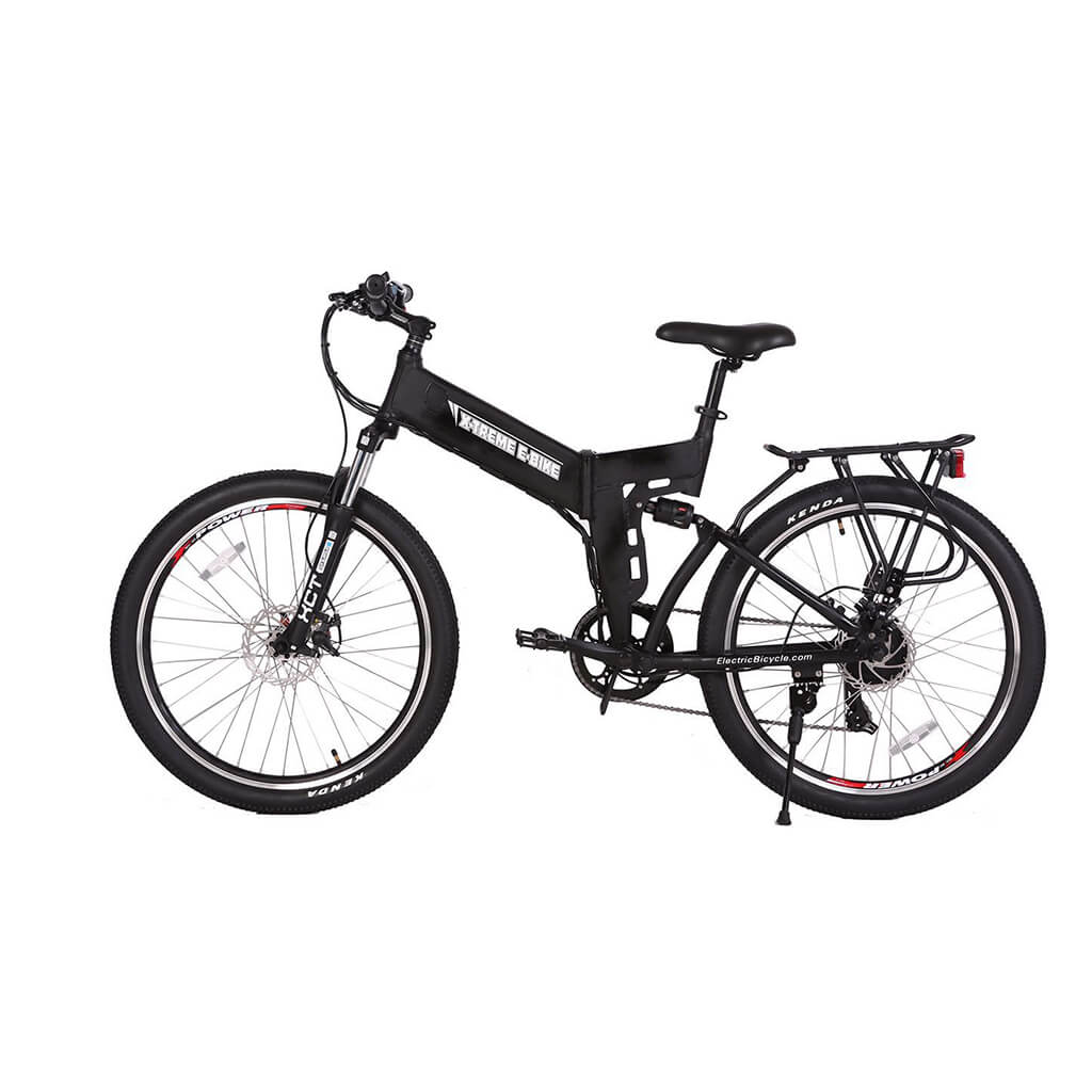 -Treme X-Cursion Elite 24V 300W Folding Mountain Electric Bike black left side