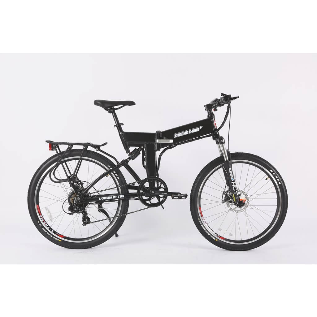 X-Treme X-Cursion Elite Max 36V 350W Folding Electric Mountain Bike black right side